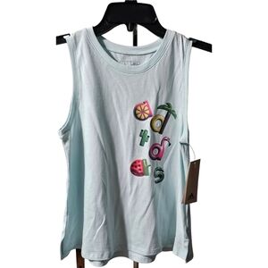 Adidas Kids Light Blue Fruit Graphic Tank Top